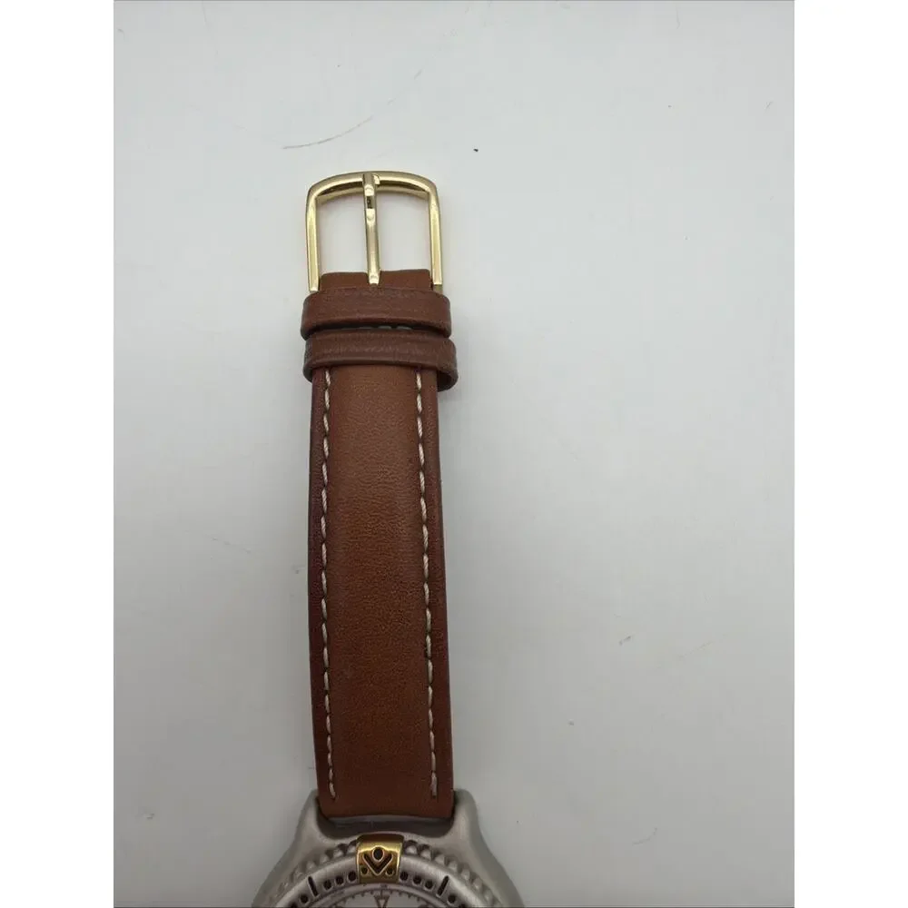 Vintage! Timex Indiglo Watch leather - Circa 1995 37mm New battery - WORKS!
